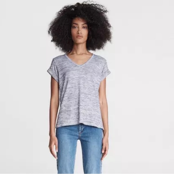 Rag & Bone The Knit V-Neck Striped Tee - Picture 6 of 8